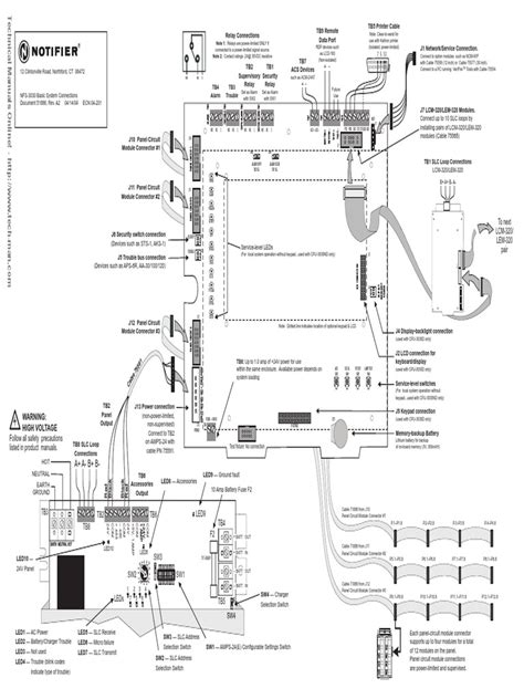 notifier nfs  basic system connectionspdf relay electronic engineering