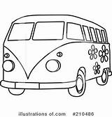 Van Clipart Hippie Vw Bus Coloring Clip Illustration Royalty Cartoon Camper Pages Volkswagen Google Drawing Illustrationsof Rosie Piter Fr Sketch sketch template