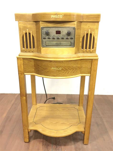 lot philco vintage style cd radio record player