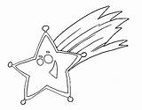 Estrella Fugaz Cadente Estrela Colorir Estel 4320p Streamen Acolore sketch template