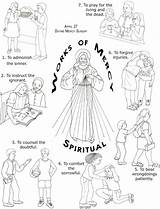 Mercy Coloring Pages Catholic Works Kids Corporal Divine Spiritual Worksheet Jesus Activities Watson Mass Printable 25 Sunday Education School Religious sketch template