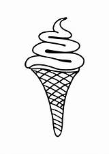 Ice Cream Drawing Coloring sketch template