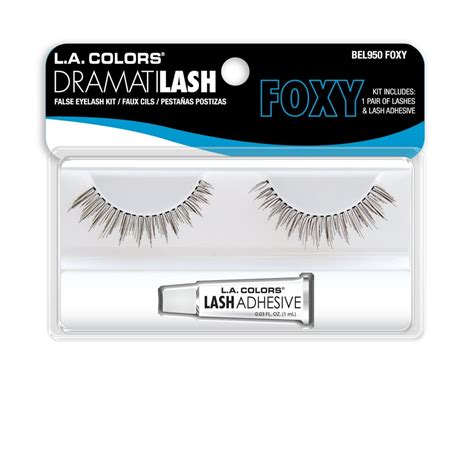 la colors dramatilash false eyelash kit  glue foxy  ct walmart