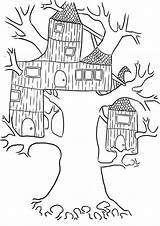 Coloringhome Treehouse Library Clipart Colorluna sketch template