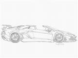 Lamborghini Svj Aventador Roadster sketch template