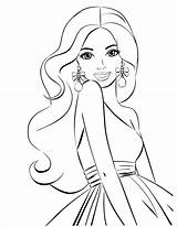 Barbie Coloring Pages Print Girls Colouring Printable Book Girl Coloriage Kids sketch template