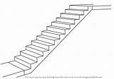 Staircase Draw Step Drawing Stairs Cartoon Stair Tutorials Starcase Everyday Objects Choose Board sketch template