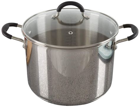 quart stock pot stainless steel pot  lid compatible  electric