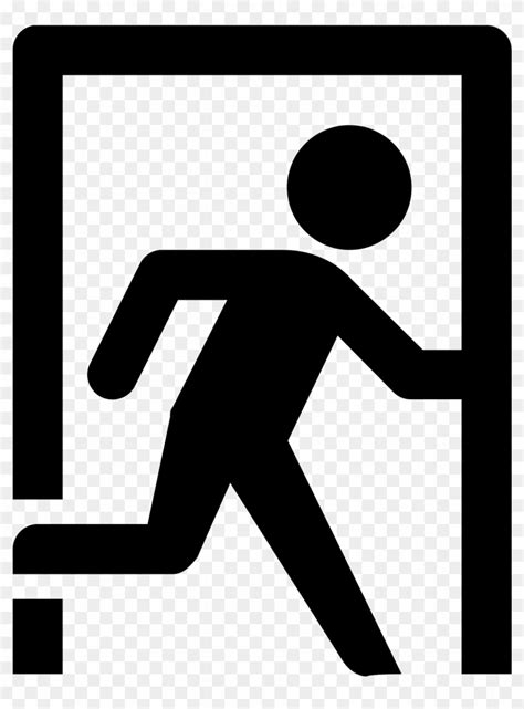 exit sign icon exit icon  transparent png clipart images