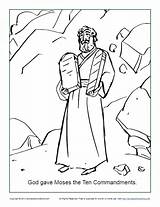 Coloring Commandments Moses God Ten Gave Kids Pages Sunday School Bible Printable Activity Activities Laws Zone His Pdf Exodus Sundayschoolzone sketch template