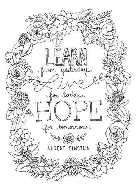 quote colouring pages  printable  quote coloring pages