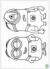 Coloring Minions Dinokids דפי ציעה מיניונים Pages Minion Despicable Close Print sketch template