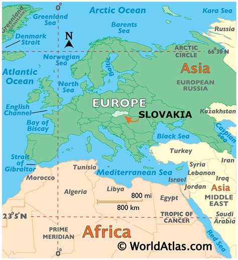 slovakia map geography  slovakia map  slovakia worldatlascom