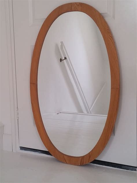 ovale spiegel met houten lijst frechic ovale spiegel vloerlamp