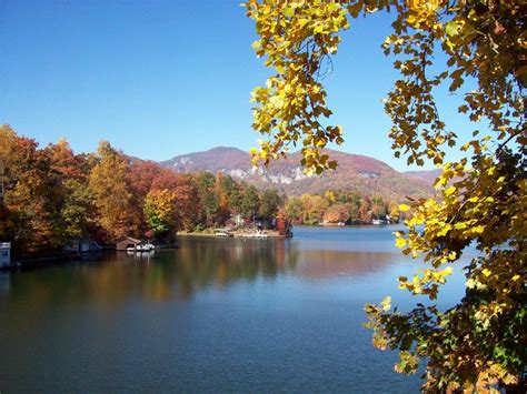 lake lure nc fall  lake lure photo picture image north carolina