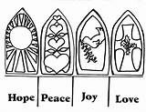 Advent Coloring Hope Pages Clipart Peace Christmas Wreath Candles Joy Clip Printable Drawing Candy Kids Bible December Crafts Pageant Religious sketch template