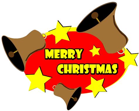merry christmas bell banner clip art  clkercom vector clip art