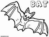 Bat Coloring Pages Cute Print Animal Colorings sketch template