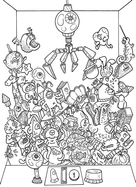 doodle coloring book doodles pinterest tegninger