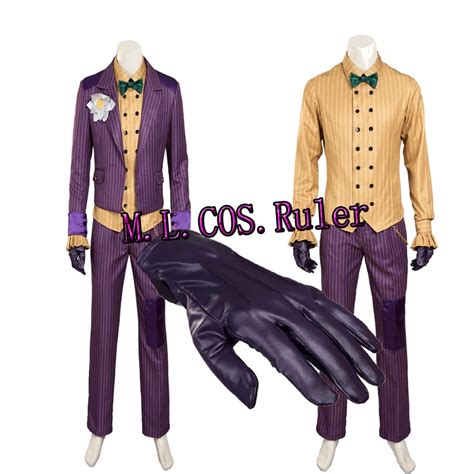 arkham asylum cosplay costume high quality full set  mens suit   tv costumes