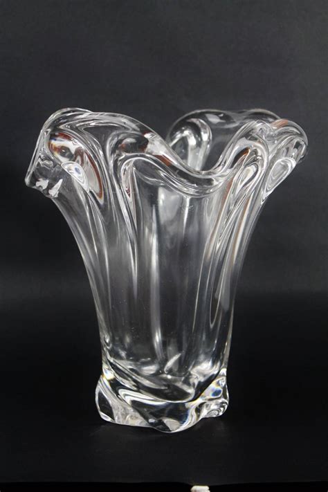 vintage crystal vase 1960 at 1stdibs