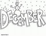 Coloring Pages Months Year December Popular sketch template