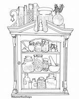 Cupboard Apothecary Midsummer sketch template
