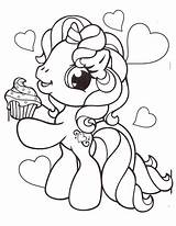 Pages Pony Coloring Little Cupcake Mlp Colouring Lyra Heartstrings Tekeningen Template Valentine sketch template