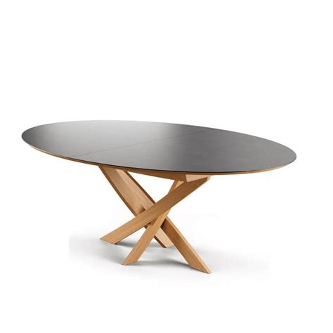 table extensible design ovale en ceramique de fabrication francaise elliptica  piedscom