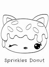 Donut Coloring Pages Num Noms Kawaii Cute Kids Donuts Sprinkles Food Cat Sketch Sprinkle Colouring Color Bestcoloringpagesforkids Drawings Shopkins Shopkin sketch template