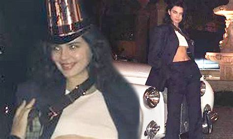 kendall jenner flashes her abs for nye bash daily mail online