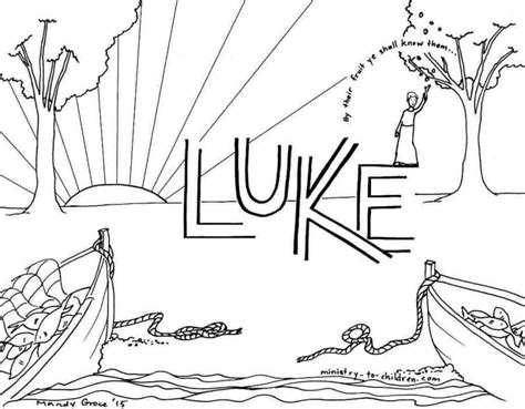 luke bible book coloring page ministry  children