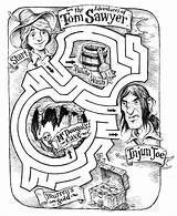 Sawyer Tom Coloring Pages Maze Printable Getcolorings Color sketch template