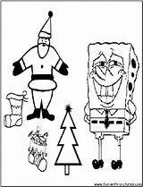 Coloring Spongebob Pages Christmas Popular sketch template