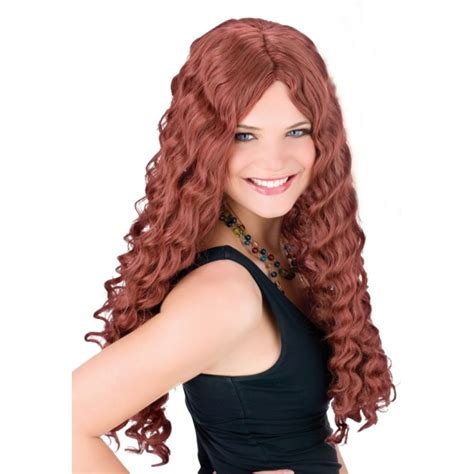 Wine Red Curly Wig