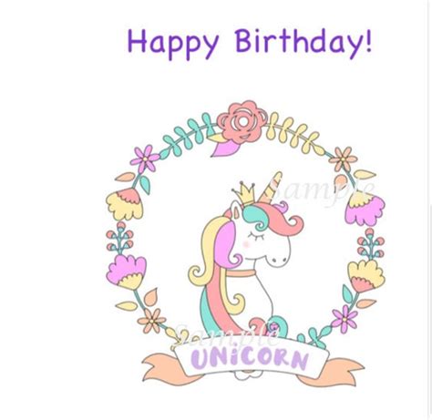 ready  print  unicorn birthday cards   printable etsy