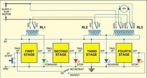 sequential timer  dc motor control electronic  communication engineering timer fun