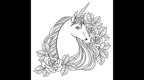 rose unicorn coloring book youtube