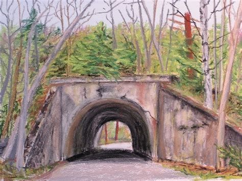 bensonworks art studio benton road railroad tunnel pastel plein