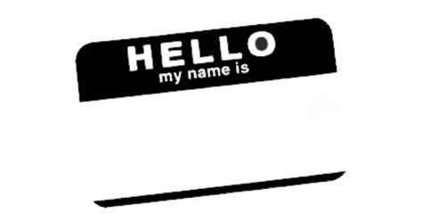 Hello My Name Is Stencil Template Stencil Templates