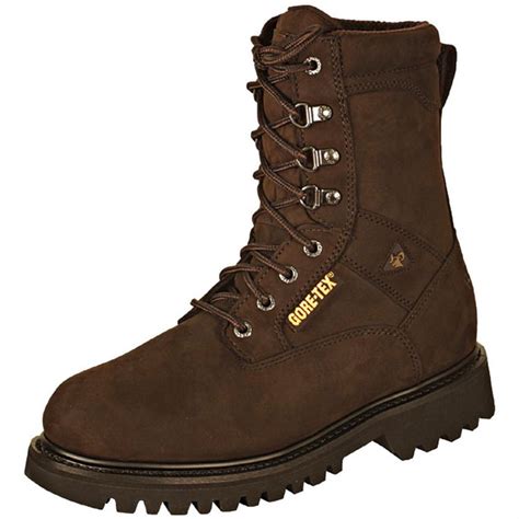 mens rocky gore tex  steel toe ranger boots brown  work boots  sportsmans guide