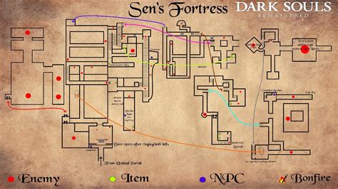 dark souls sens fortress map