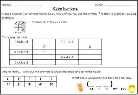 introduction  cube numbers teacher created resources