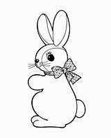 Bunny Coloring Rabbit Pages Easter Face Kids Printable Cartoon Colouring Color Bow Printables Animal Popular Faces Coloringhome sketch template
