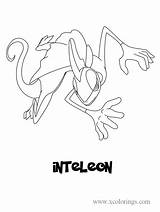 Inteleon Pokemon Xcolorings sketch template
