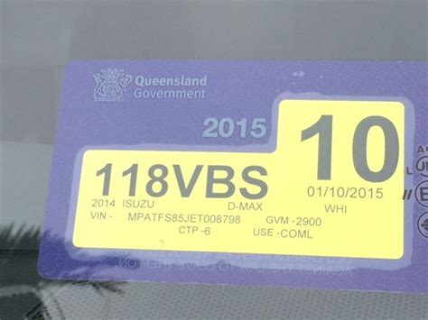 removal  expired registration stickers maryborough