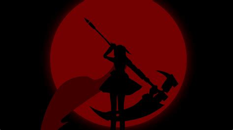 cape ruby rose rwby scythe silhouette skirt weapon anime wallpapers