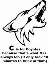 Coloring Pages Coyotes Phoenix Hockey Logo Colouring Printable Howling Fullsize sketch template