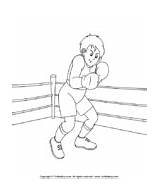 Coloring Boxing Sheets Sports Downloads sketch template