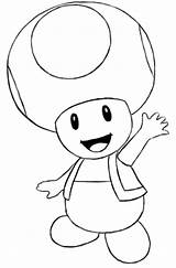 Toad Coloring Pages Mario Peach sketch template